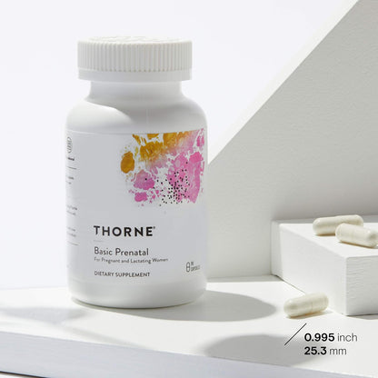 Thorne Basic Prenatal - Folate Multivitamin for Pregnant and Lactating Women - 90 Capsules - 30 Servings