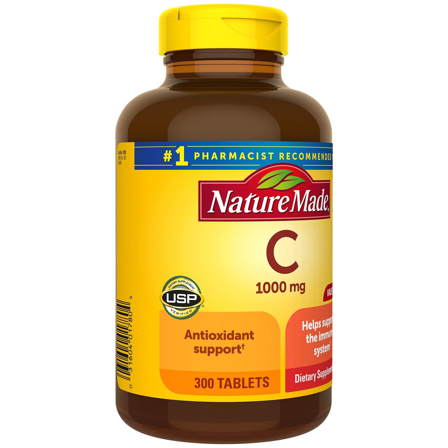 Nature Made Extra Strength Vitamin C 1000 mg, Dietary Supplement for Immune Support, 100 Tablets, 100 Day Supply