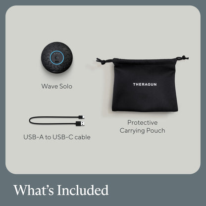 Therabody Wave Series Wave Solo - Handheld Bluetooth Enabled Massage Device. Ultra Portable Vibration Therapy Ball with QuietRoll Technology & 3 Customizable Vibration Frequencies in Therabody App
