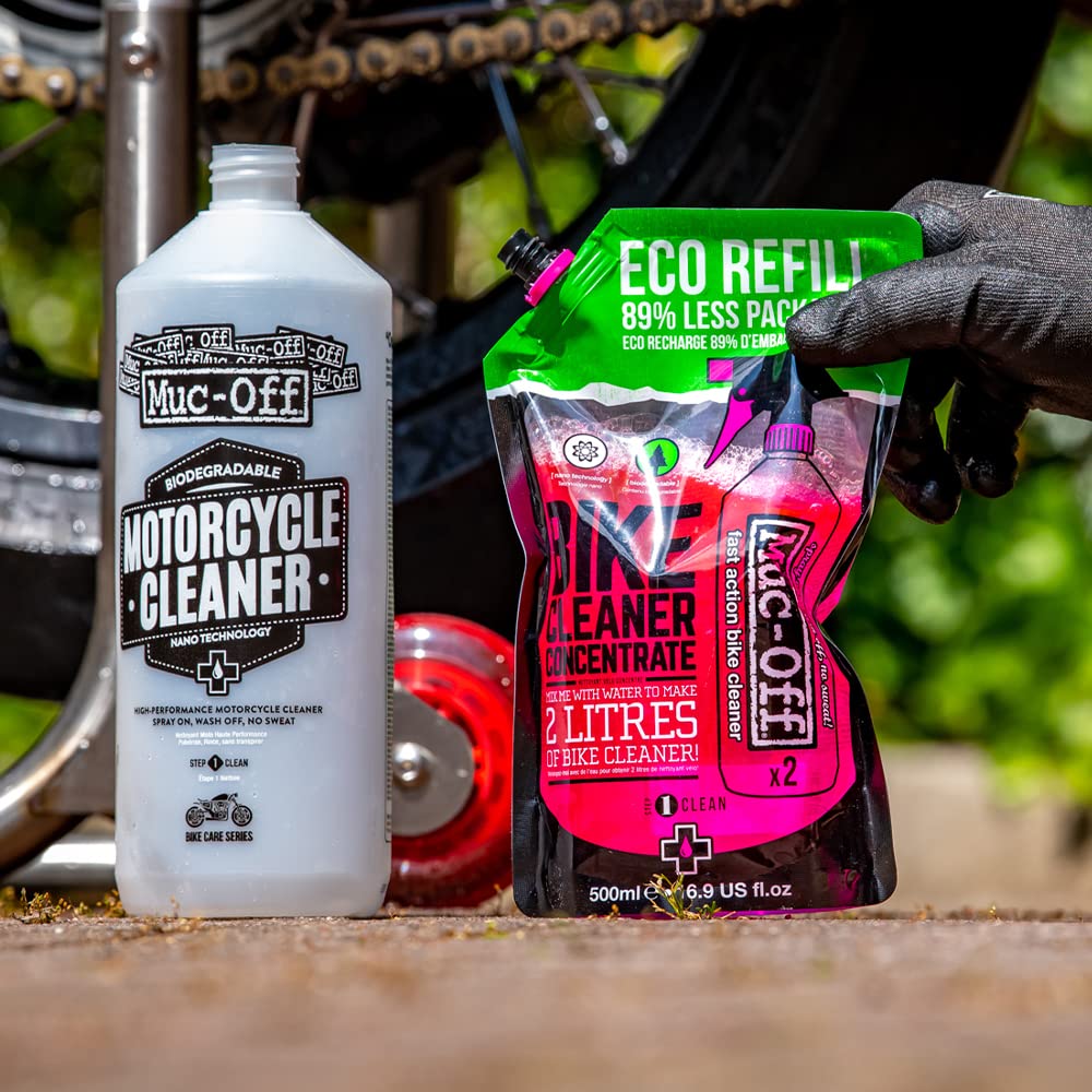 Muc Off Bike Cleaner Concentrate, 1 Liter - Fast-Action, Biodegradable Nano Gel Refill - Mixes with Water to Make Up to 4 liters of Bike Wash