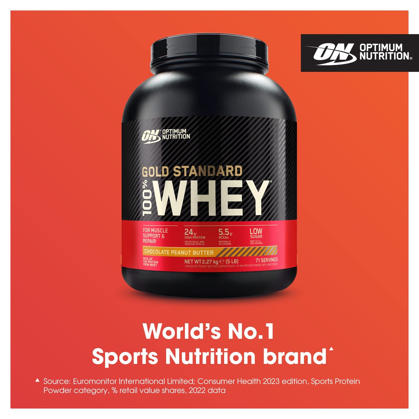 Optimum Nutrition Gold Standard Whey Protein Chocolate Peanut Butter 5lb/2.27kg