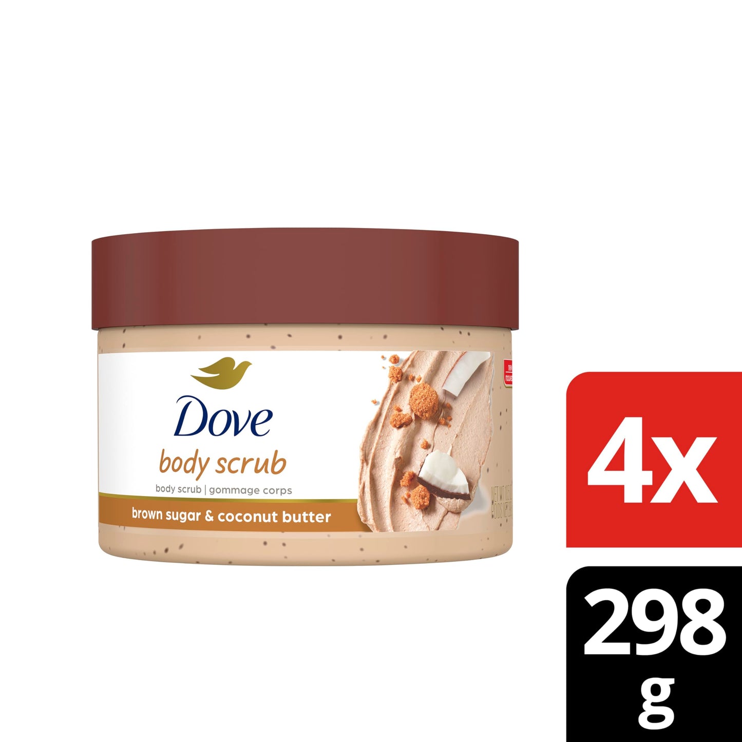 Dove Exfoliating Body Polish Scrub For Silky, Soft Skin Pomegranate and Shea Butter Body Scrub Exfoliates and Provides Lasting Nourishment 10.5 oz