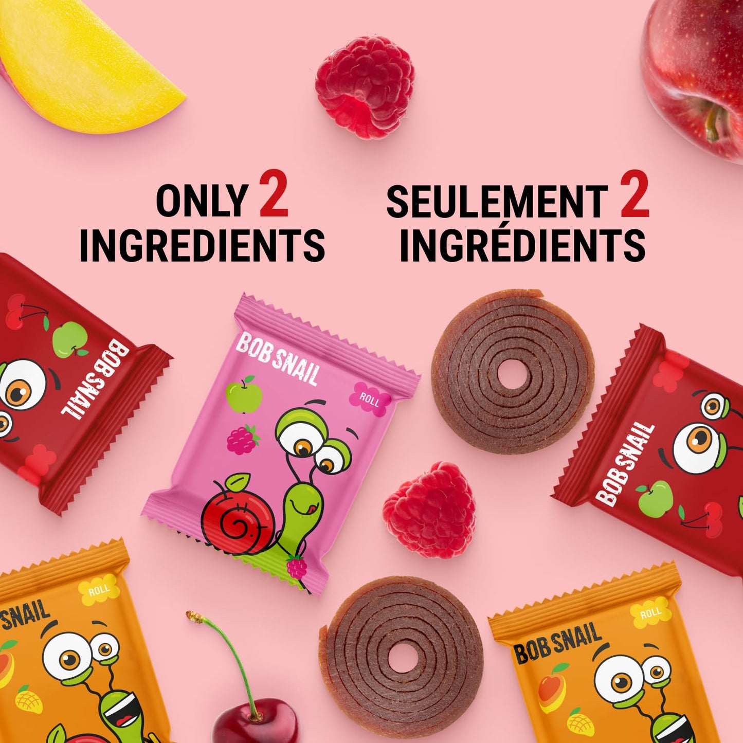 Bob Snail Healthy Snacks Berry Mix Family Pack - Nut free fruit Rolls with Blueberry, Raspberry & Strawberry, Candy box Fruit Snacks, All Natural Healthy Snacks for kids, No Added Sugar sour Candy, 80 pcs Pack / 800 gram candy bulk (Blueberry, Raspberry &