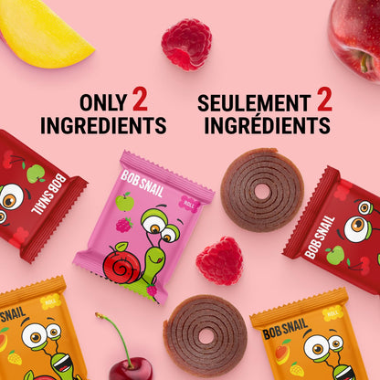 Bob Snail Healthy Snacks Berry Mix Family Pack - Nut free fruit Rolls with Blueberry, Raspberry & Strawberry, Candy box Fruit Snacks, All Natural Healthy Snacks for kids, No Added Sugar sour Candy, 80 pcs Pack / 800 gram candy bulk (Blueberry, Raspberry &