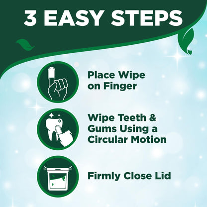 Vet's Best Dental Care Finger Wipes | Reduces Plaque & Freshens Breath | Teeth Cleaning Finger Wipes for Dogs & Cats | 50 Disposable Wipes