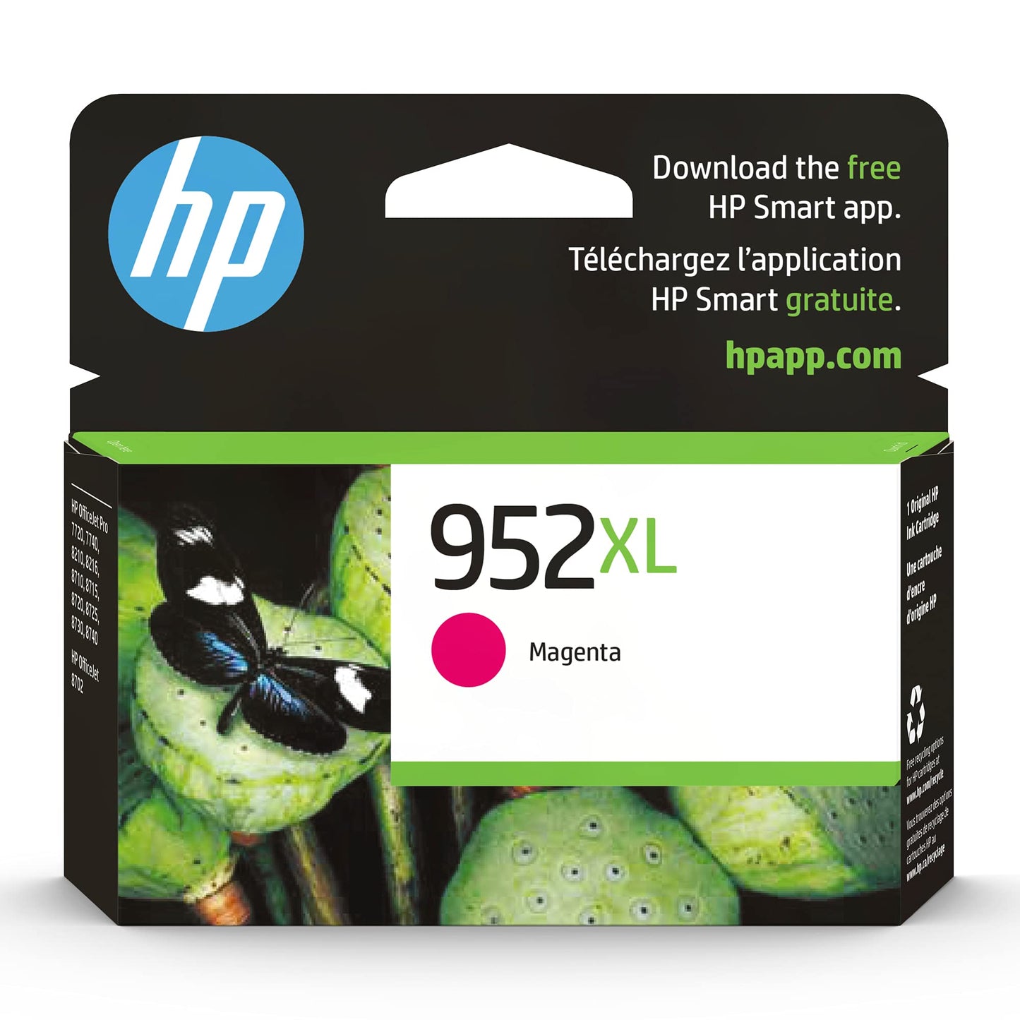 Original HP 952 Cyan, Magenta, Yellow Ink Cartridges (3-pack) | Works with HP OfficeJet 8702, HP OfficeJet Pro 7720, 7740, 8210, 8710, 8720, 8730, 8740 Series | Eligible for Instant Ink | N9K27AN