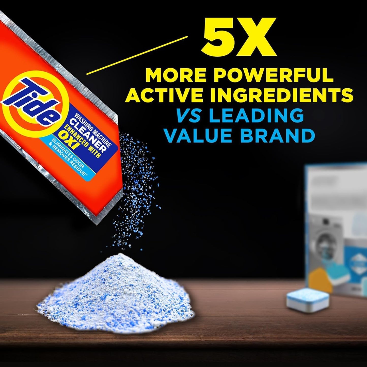Tide Washing Machine Cleaner, Washer Machine Cleaner, Front & Top Loader Machines, 3 Count (Pack of 1)