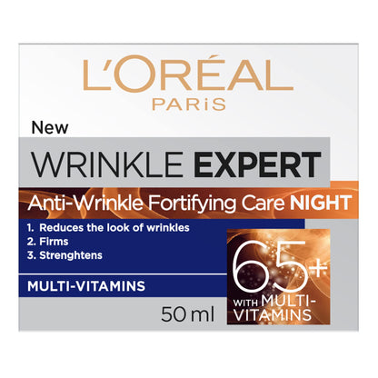 L’Oréal Paris Anti-Aging Face Cream 55+, Day & Night Skincare, Wrinkle Expert, With Calcium to Reduce the Look of Wrinkles, 50mL