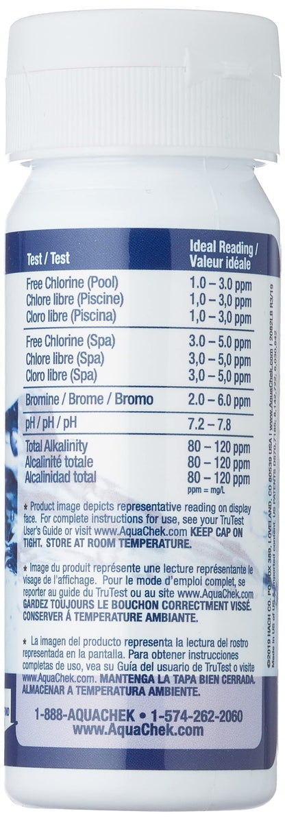 Aquachek Trutest Test Strips Refill, 50-Pack