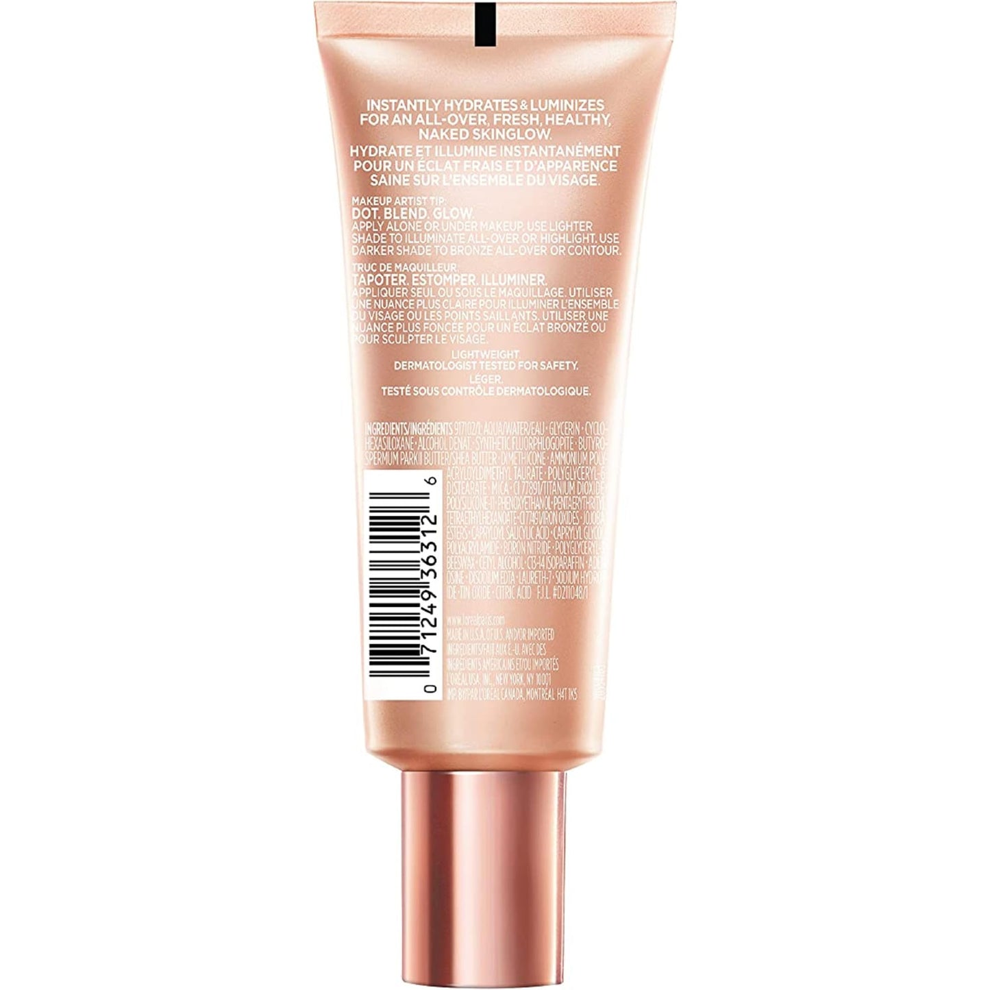 L’Oréal Paris True Match Lumi Glotion Natural Glow Enhancer, Instantly Hydrates and Illuminates Skin, Sheer Color Tint, Offers a Sunkissed Glow, 903 Medium, 40 mL