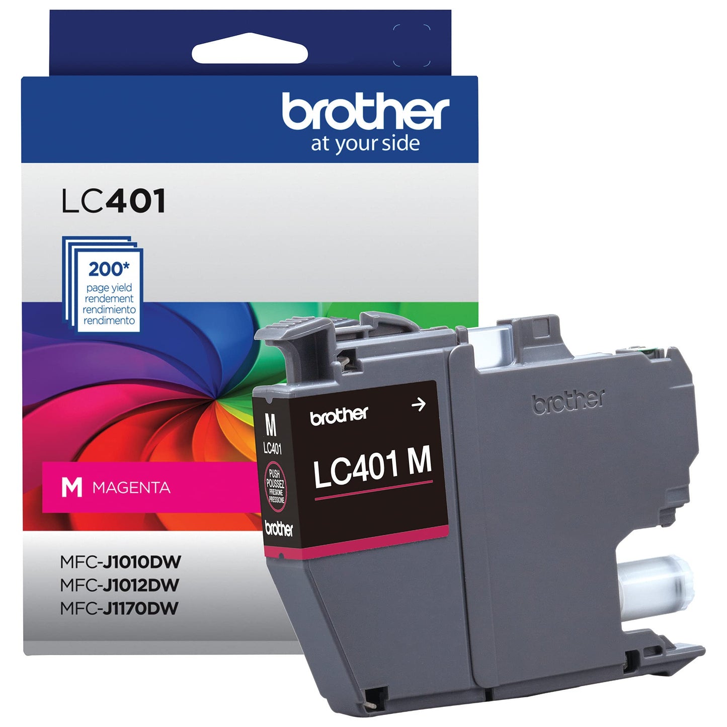 Brother Genuine LC401BKS Standard-Yield Black Ink Cartridge, Replacement Cartridges for Brother Printer MFC-J1010DW, MFC-J1012DW, MFC-J1170DW, MFC-J1800DW