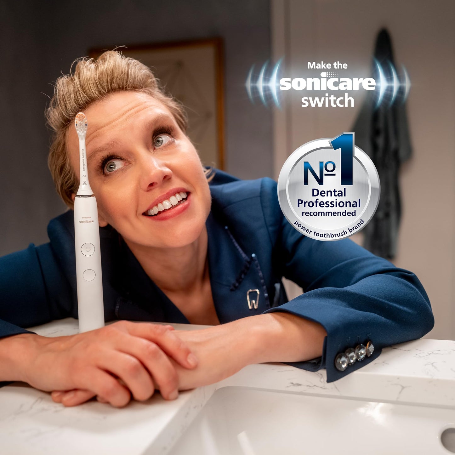 Philips Sonicare ProtectiveClean 5300 Rechargeable Electric Power Toothbrush, Black, HX6423/34