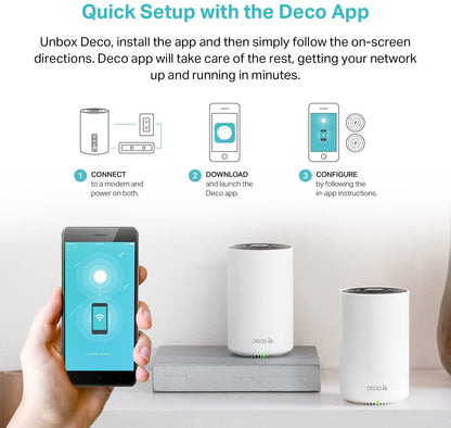 TP-Link Deco AX3000 WiFi 6 Mesh System (Deco X50) - Covers up to 6,500 Sq.Ft, Replaces Wireless Router and Extender, 3 Gigabit Ports per Unit, Supports Ethernet Backhaul, 3-Pack