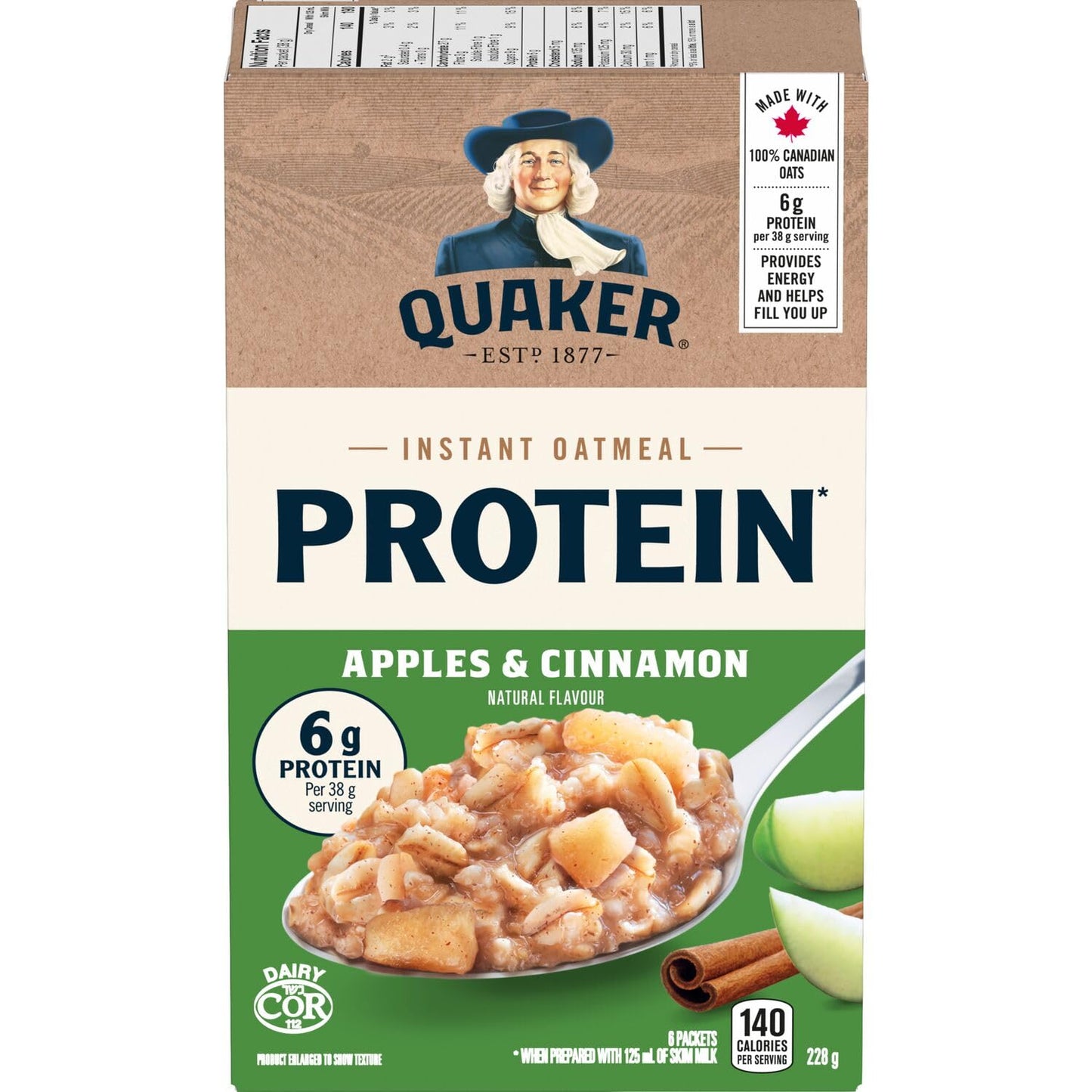 Quaker High Fibre Wild Berry Medley Instant Oatmeal, 8 Packets, 304g
