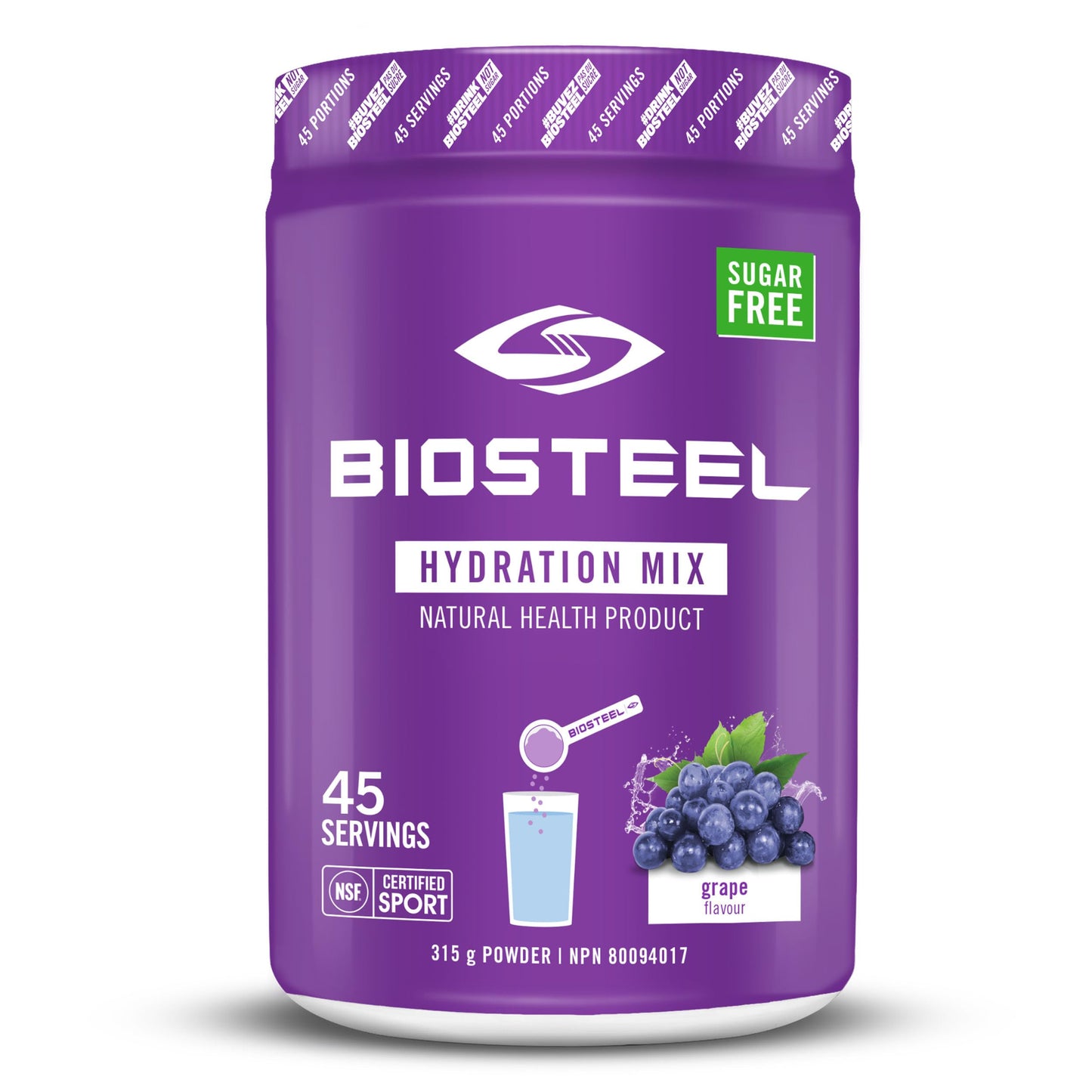 BioSteel Hydration Mix, Great Tasting Hydration with Zero Sugar, and No Artificial Flavours or Preservatives, Pink Lemonade Flavour, 100 Servings per Tub