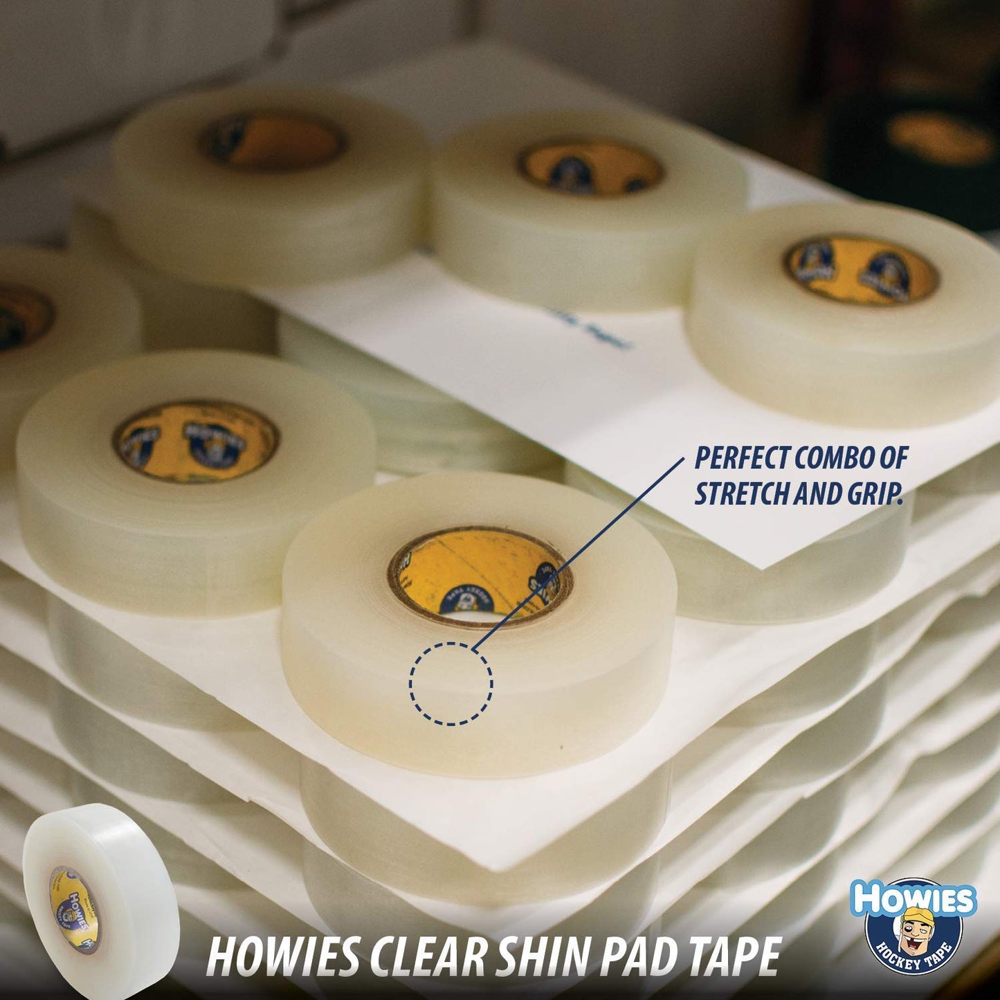 Howies Hockey Tape 5 Roll Pack of White Hockey Tape (White (5))