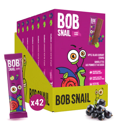 Bob Snail Fruit Leather Sweet & Sour Family Pack - Nut free fruit Roll Ups with Dried Mango,Sour Cherry & Blackcurrant, Candy box Fruit Snacks, All Natural Healthy Snacks for kids, Sugar Free sour Candy, 42 pcs Pack / 588 gram candy bulk (Exotic Mix)