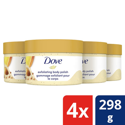 Dove Exfoliating Body Polish Scrub For Silky, Soft Skin Pomegranate and Shea Butter Body Scrub Exfoliates and Provides Lasting Nourishment 10.5 oz