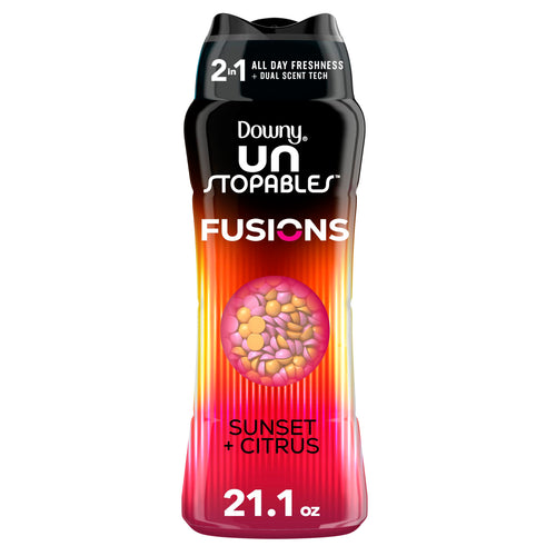 Downy Unstopables Fusions In-Wash Laundry Scent Booster Beads, Sunset and Citrus Scent, 2-in-1 All Day Freshness, 598 Grams