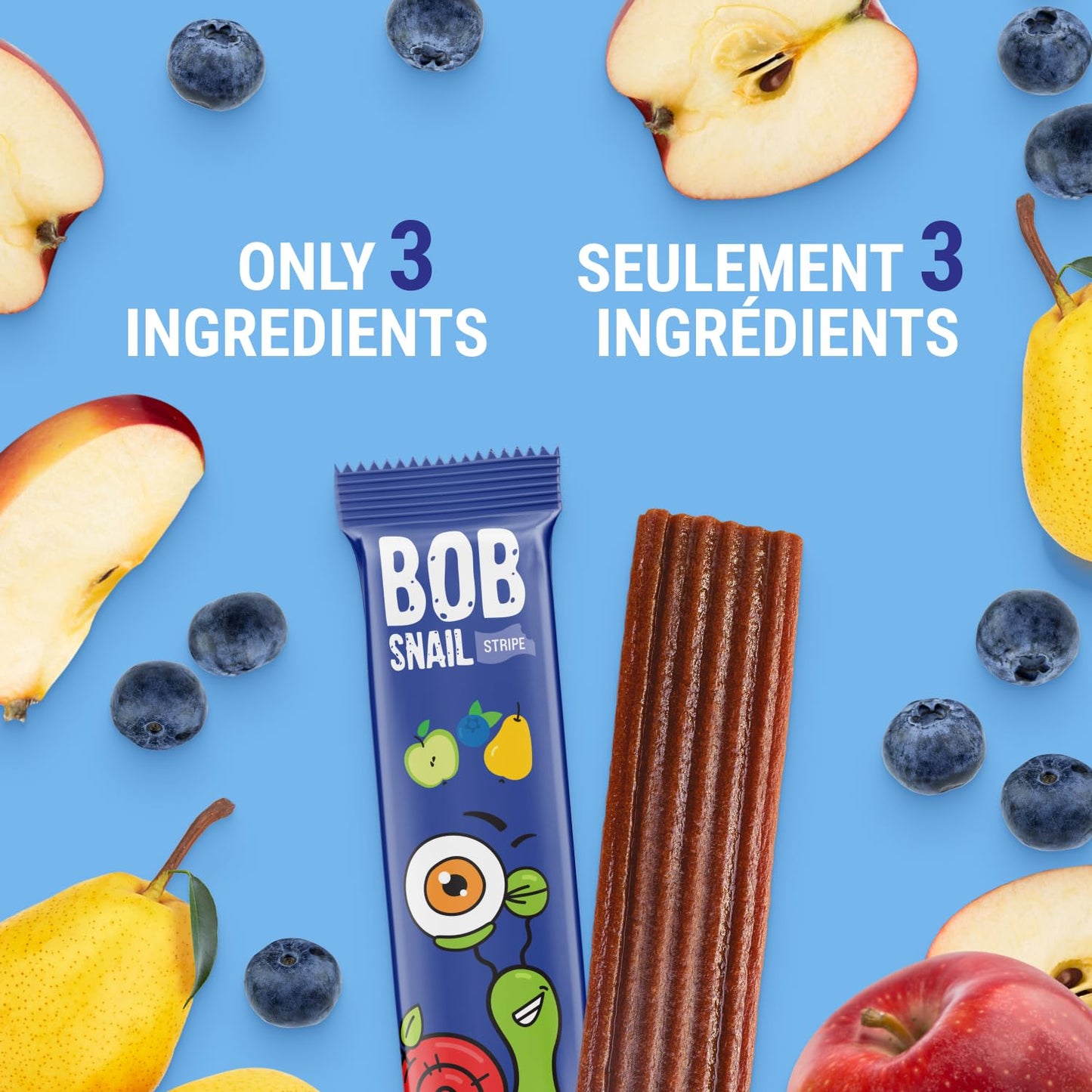 Bob Snail Fruit Leather Sweet & Sour Family Pack - Nut free fruit Roll Ups with Dried Mango,Sour Cherry & Blackcurrant, Candy box Fruit Snacks, All Natural Healthy Snacks for kids, Sugar Free sour Candy, 42 pcs Pack / 588 gram candy bulk (Exotic Mix)