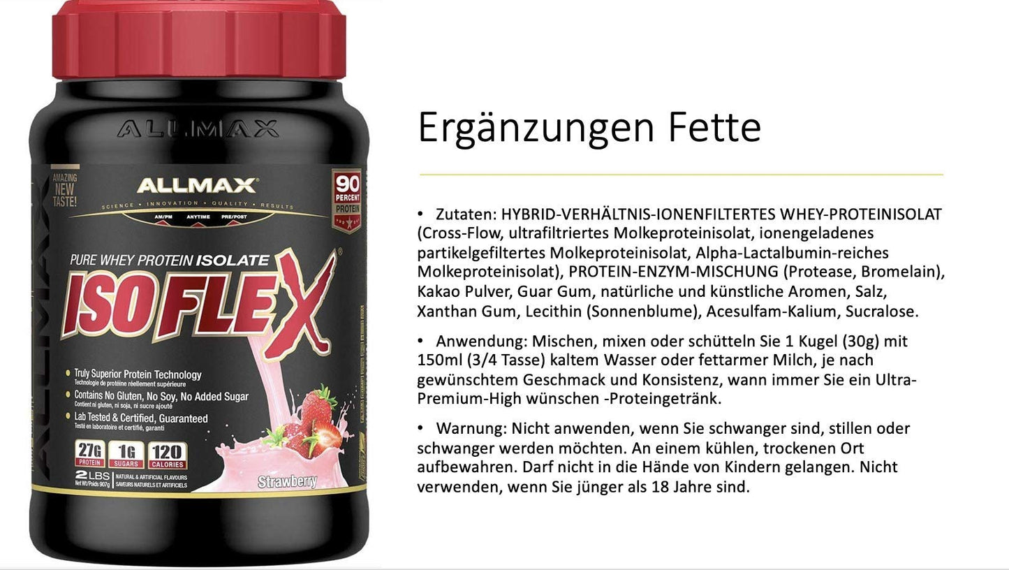ALLMAX Isoflex Strawberry, 2 Pound