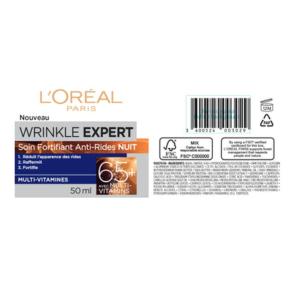 L’Oréal Paris Anti-Aging Face Cream 55+, Day & Night Skincare, Wrinkle Expert, With Calcium to Reduce the Look of Wrinkles, 50mL