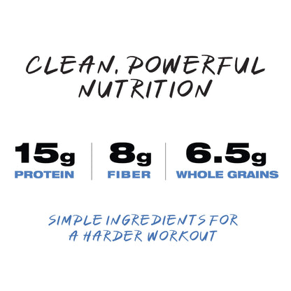 Ready CLEAN Bar, 15g of Protein, 7g Fiber, 6.5g of Whole Grains, NON-GMO, Dark Chocolate Blueberry Almond, 1.8 Ounces, 12-Pack
