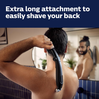 Philips Bodygroom Body & Intimate area Trimmer, Ultimate manscaping tool, removes short, long & thick hair in a single stroke with its 4 directional pivoting head. Skin protect technology, BG7025/15