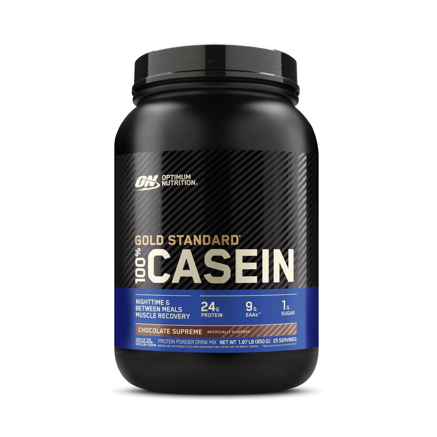 OPTIMUM NUTRITION GOLD STANDARD 100% Micellar Casein Protein Powder, Slow Digesting, Helps Keep You Full, Overnight Muscle Recovery, Creamy Vanilla, 0.91 kg