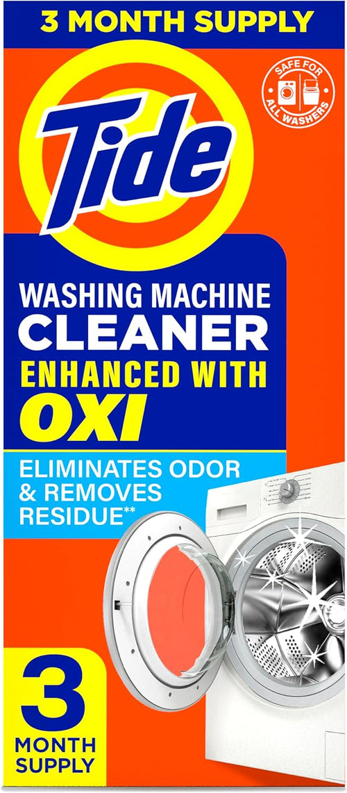 Tide Washing Machine Cleaner, Washer Machine Cleaner, Front & Top Loader Machines, 3 Count (Pack of 1)