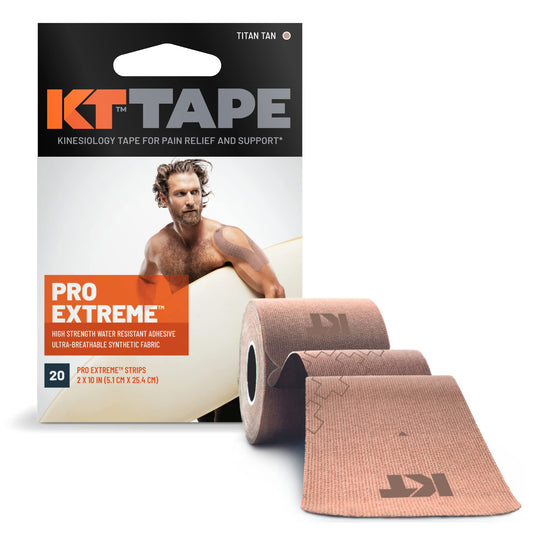 KT Tape PRO Extreme 20 Strip 10"Precut Titan Tan