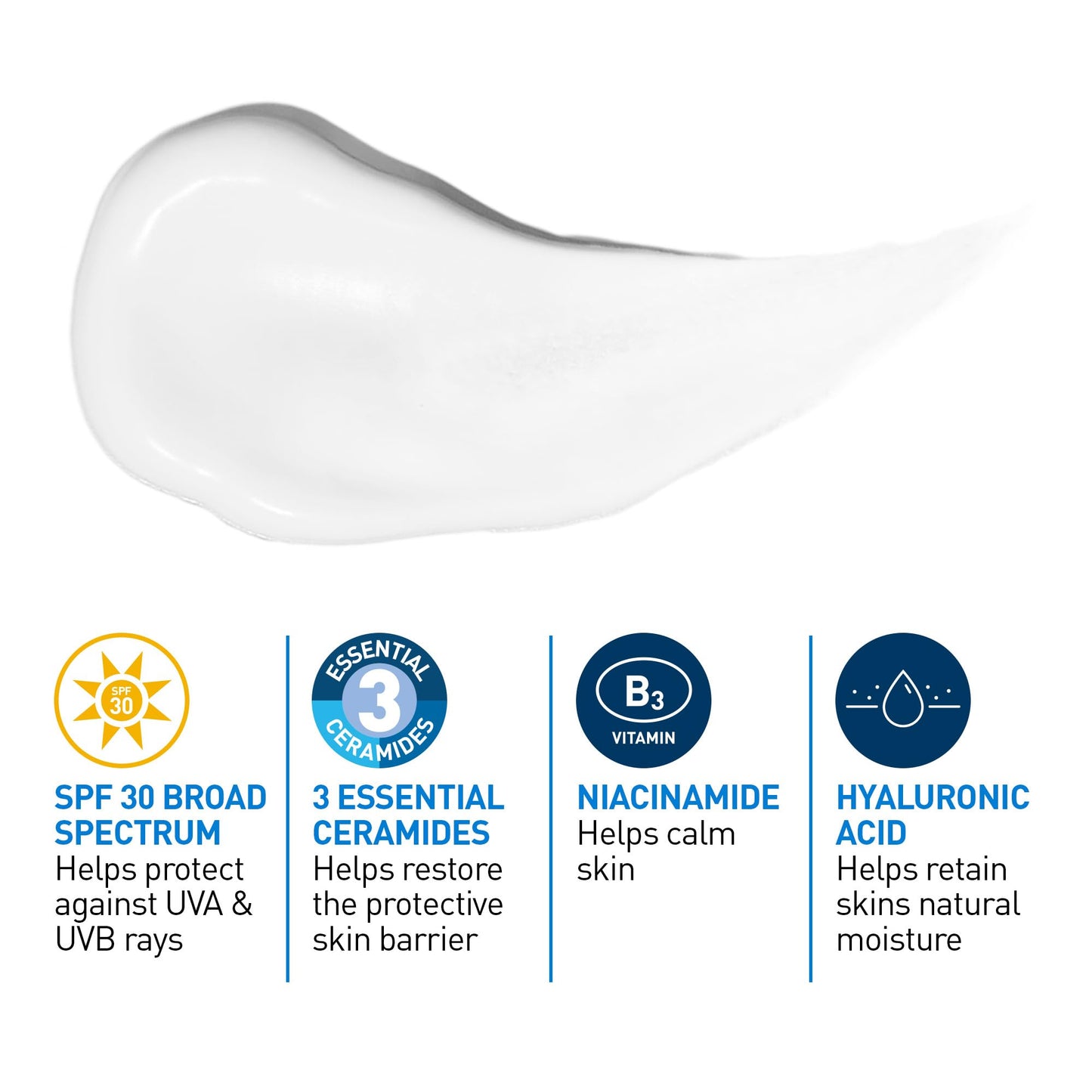 CeraVe Facial Moisturizer with SPF 30. Face Sunscreen Lotion with Hyaluronic Acid, Niacinamide & Ceramides for Women & Men. Oil-free, normal to dry skin. Verified Extended Use Date, Travel Size 89ML