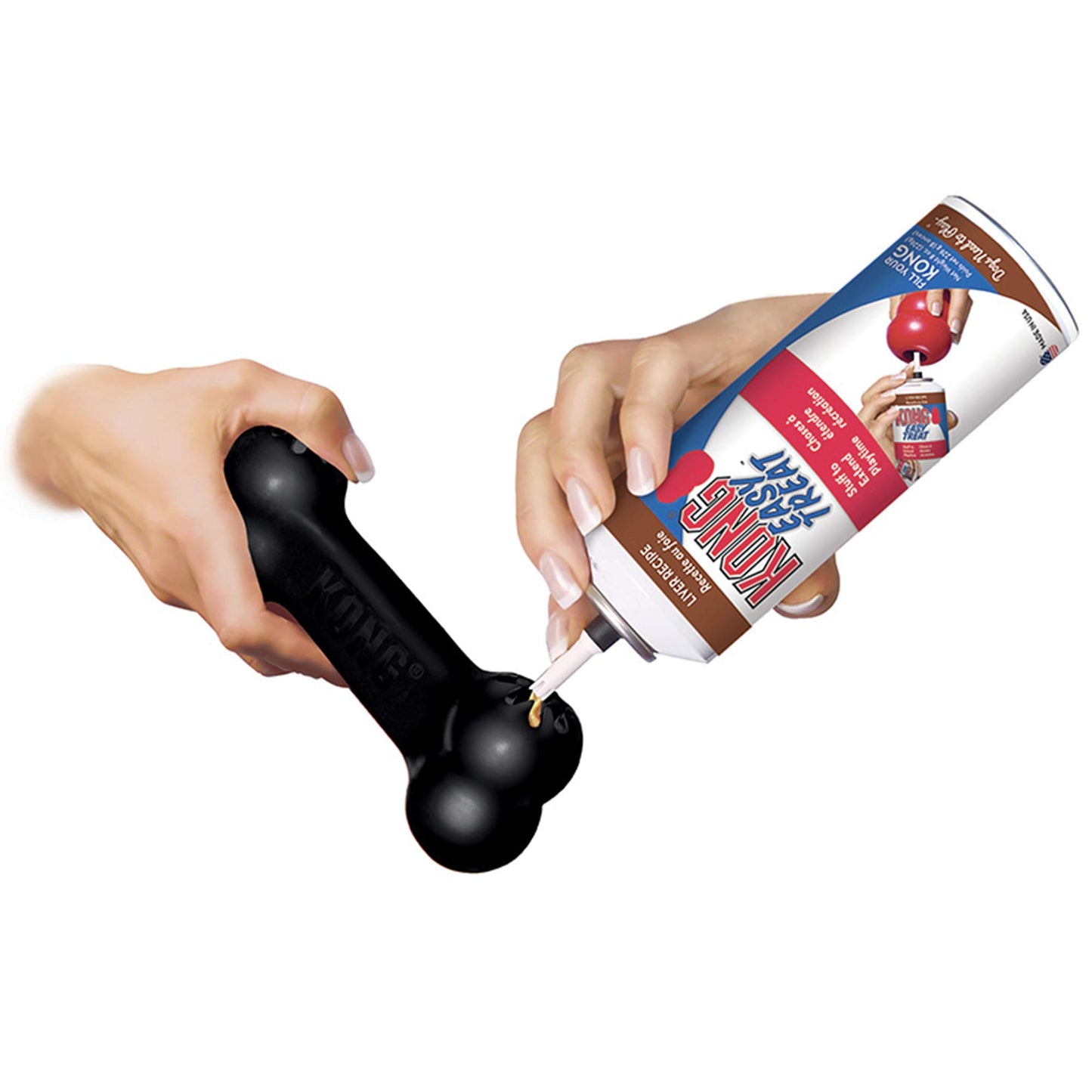 KONG Extreme Goodie Bone™ - Durable Rubber Dog Bone for Power Chewers, Black - For Medium Dogs