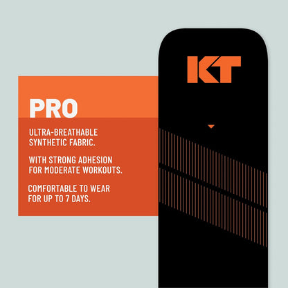 KT Tape Pro Kinesiology Therapeutic Sports Tape, 20 Precut 10 inch Strips, Rage Red