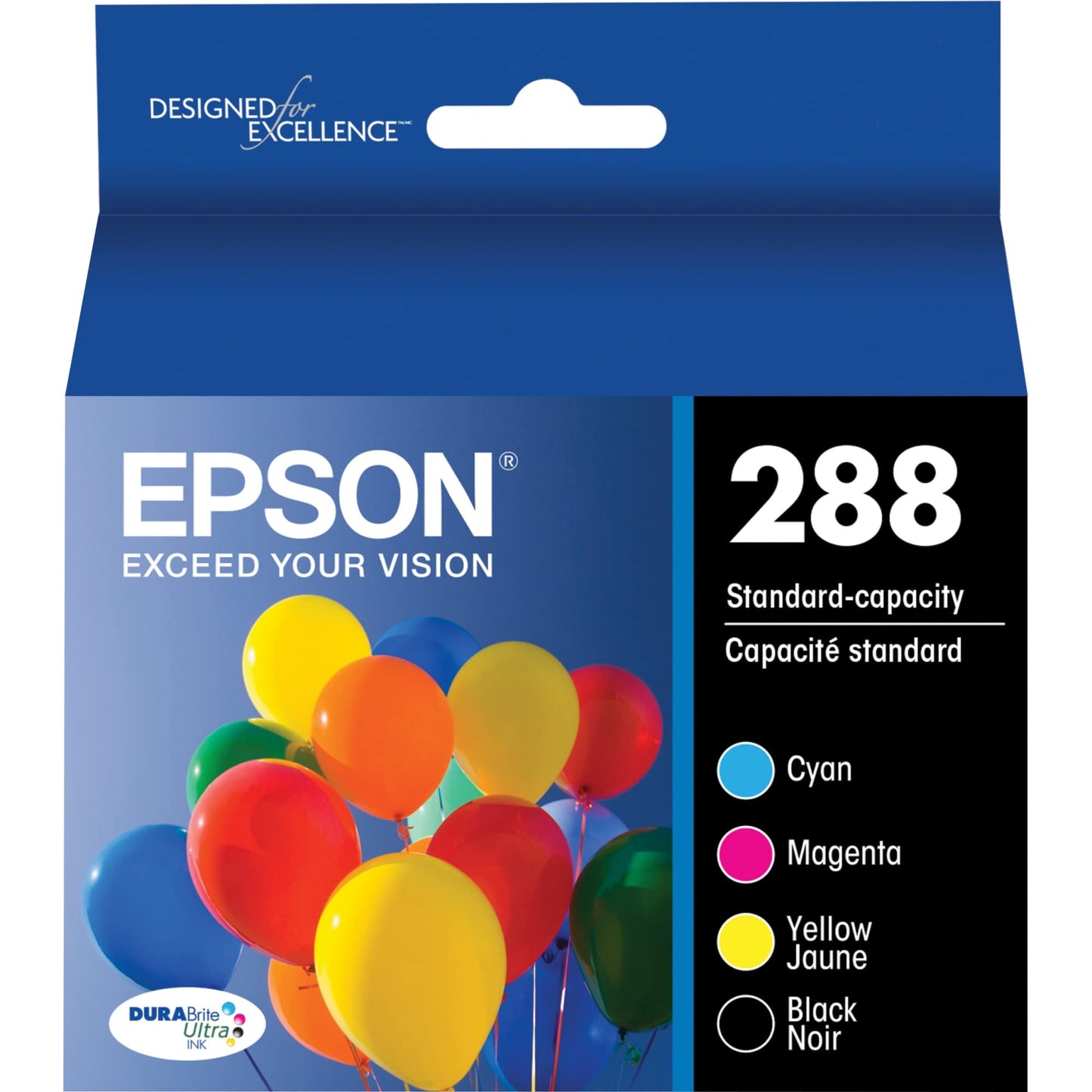 Epson 288 DURABrite Ultra Standard Capacity Cartridge Ink, Colour Combo Pack (T288520)