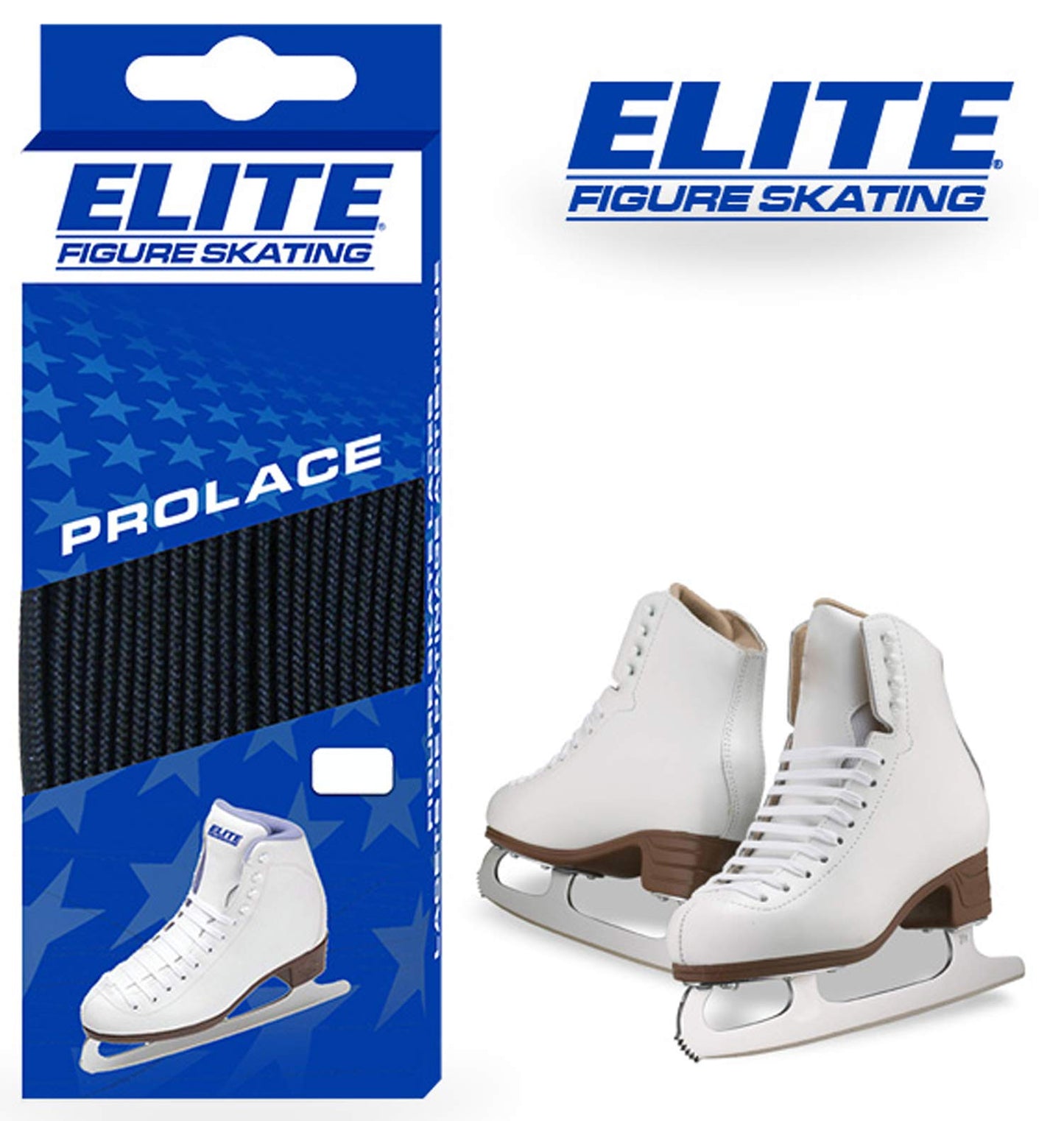 Elite Figure Skating, Figure Skate Laces, One Pair of Pro Lace Non-Waxed Laces (Size/Color Choice)