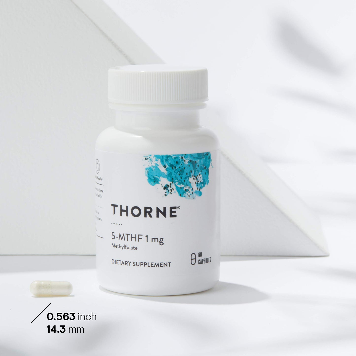 Thorne 5-MTHF 1 mg Folate - Active Vitamin B9 Folate Supplement - 60 Capsules