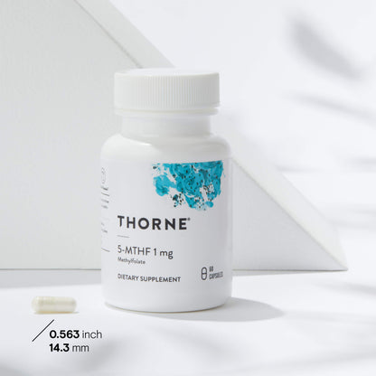 Thorne 5-MTHF 1 mg Folate - Active Vitamin B9 Folate Supplement - 60 Capsules