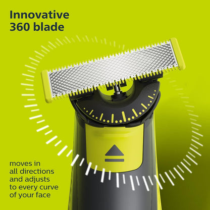 Philips OneBlade 360 Face & Body, Wet & Dry, Trim, Edge & Shave with the 5-in-1 Adjustable Comb and Body Comb, QP2834/20