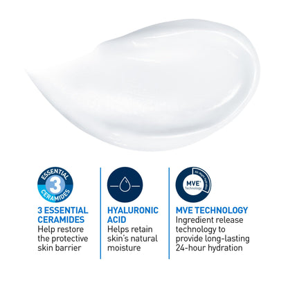 CeraVe Moisturizing Cream, Daily Face, Hands, & Body Cream Moisturizer for Dry Skin With Hyaluronic Acid and Ceramides for Women and Men. Sensitive skin, Oil-free, Non-comedogenic, Fragrance-Free, 539 Grams