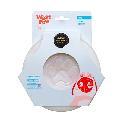 West Paw Zogoflex Zisc Dog Flying Disc, High Flying Aerodynamic Disc for Dogs Puppy – Lightweight, Floatable Disc for Fetch, Tug of War, Catch, Play – Doubles as Food/Water Bowl, Large 8.5", Aqua