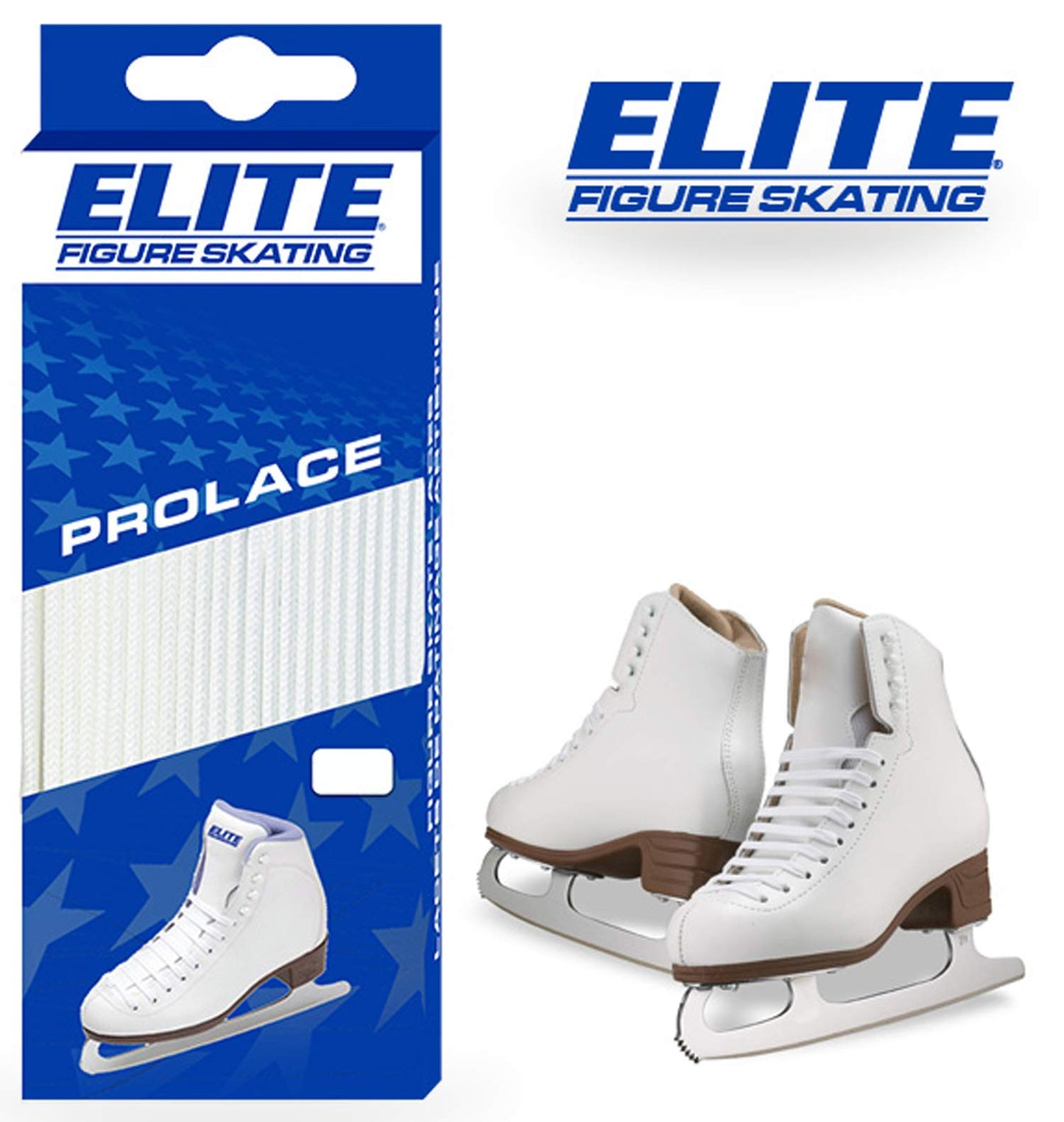 Elite Figure Skating, Figure Skate Laces, One Pair of Pro Lace Non-Waxed Laces (Size/Color Choice)