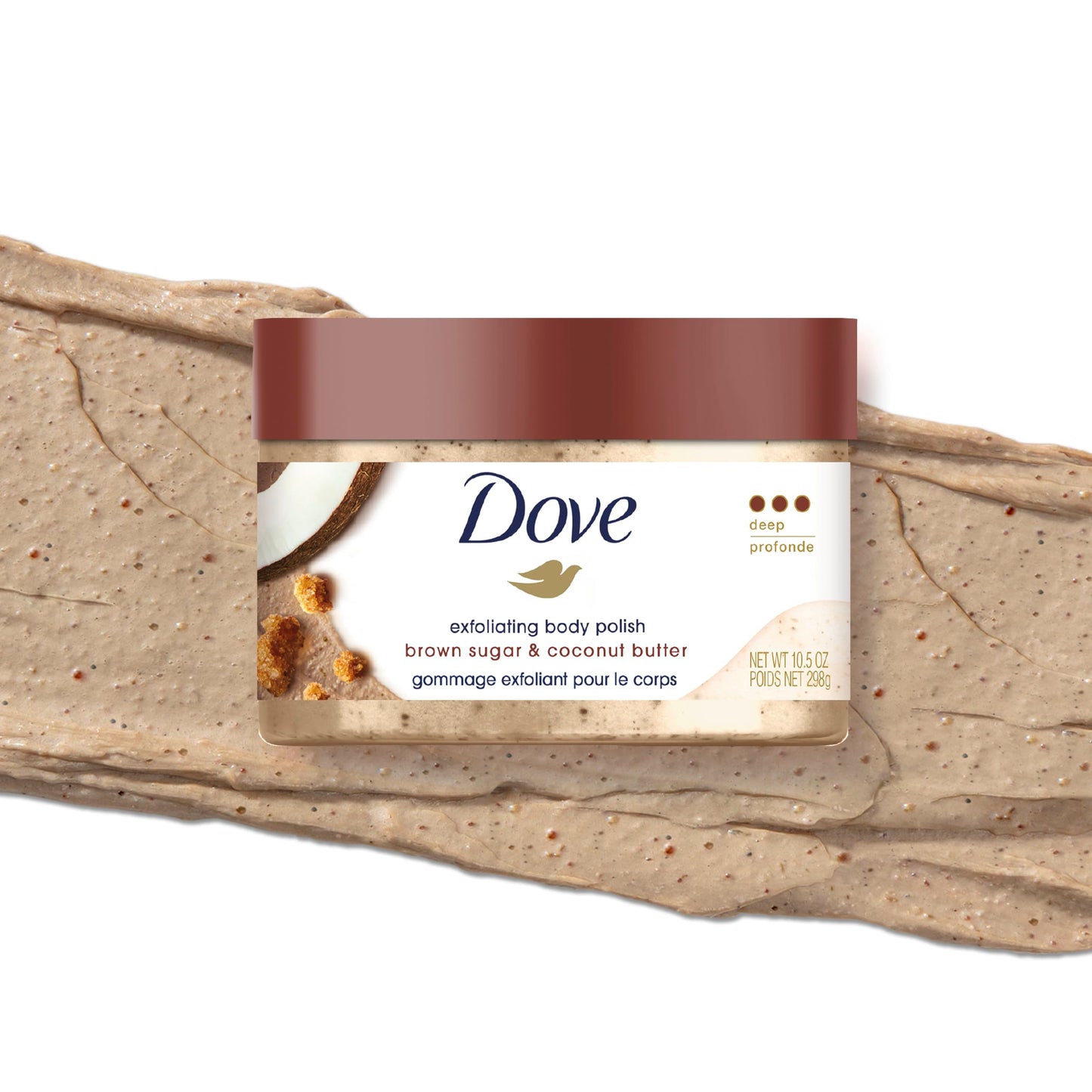 Dove Exfoliating Body Polish Scrub For Silky, Soft Skin Pomegranate and Shea Butter Body Scrub Exfoliates and Provides Lasting Nourishment 10.5 oz