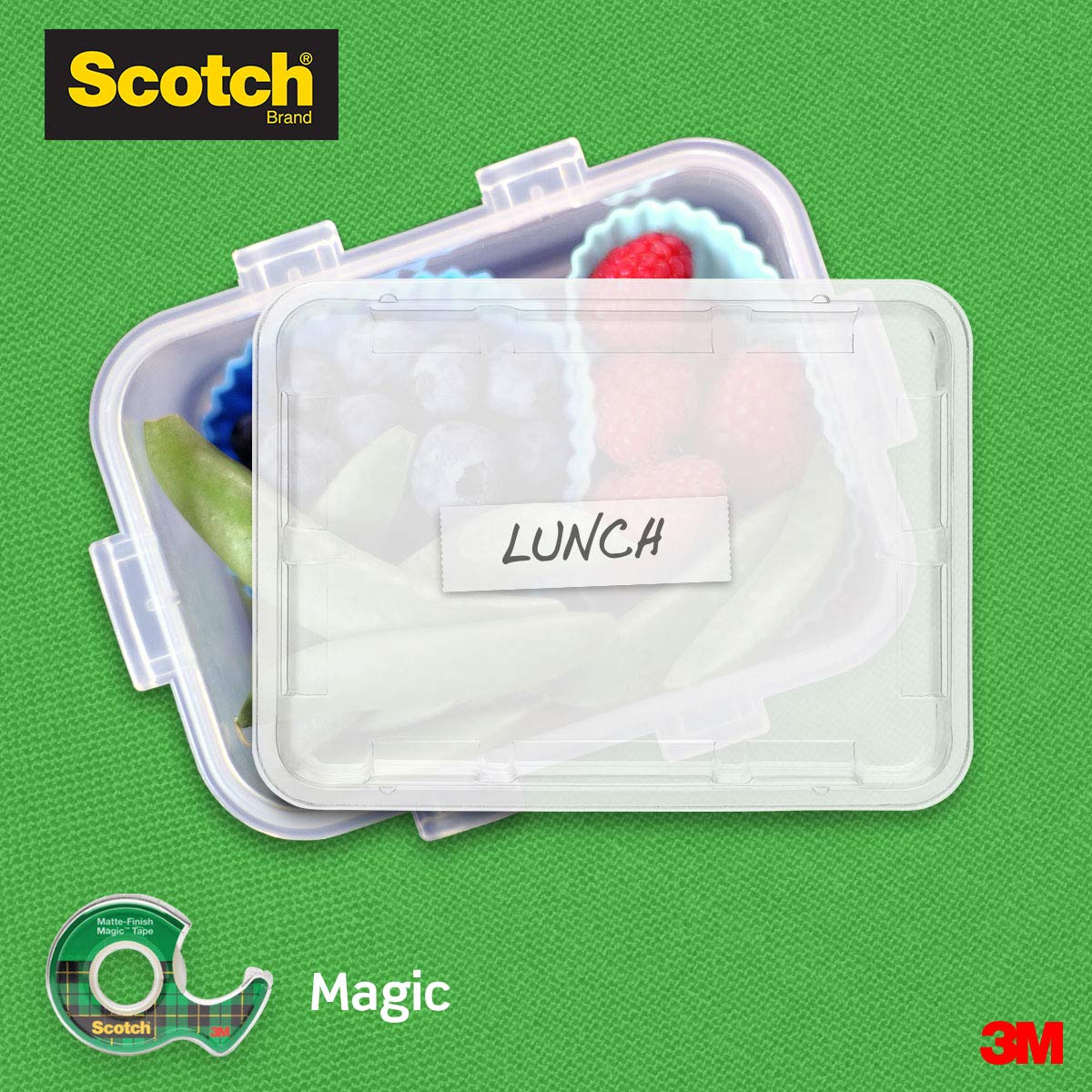 Scotch Tape Magic Tape, 19mm Wide x 25.4m, 8 Rolls, Office Tape