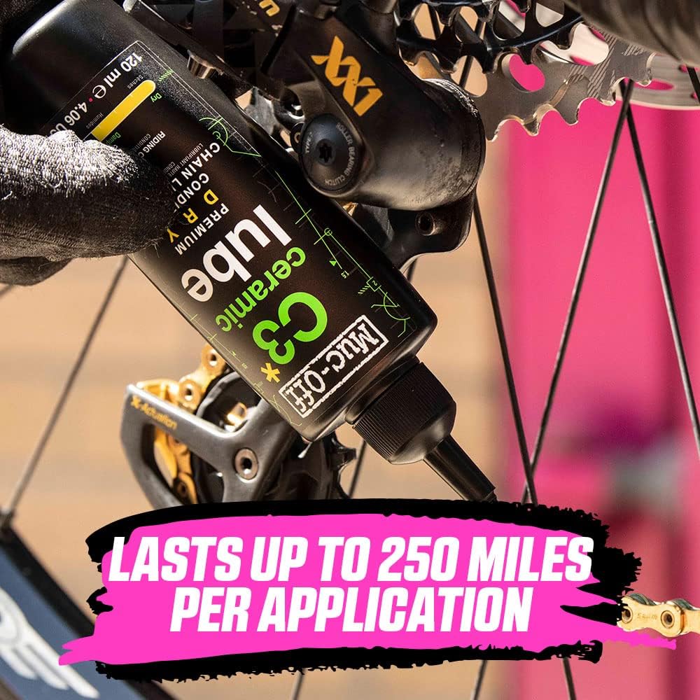 Muc-Off 872 C3 Dry Ceramic Lube, 120ml (En, Fr, ES, Green)