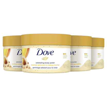 Dove Exfoliating Body Polish Scrub For Silky, Soft Skin Pomegranate and Shea Butter Body Scrub Exfoliates and Provides Lasting Nourishment 10.5 oz