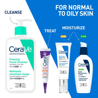 CeraVe Ultra-light Face Moisturizer with SPF 30. Hyaluronic Acid face sunscreen lotion for Men & Women, Normal to Oily & sensitive skin. Fragrance-Free, Oil-Free, Non-Comedogenic, Travel Size 50ML