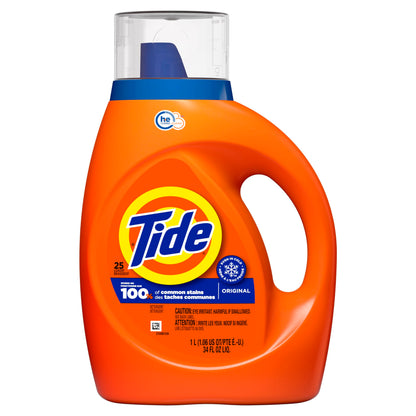 Tide Liquid Laundry Detergent, Original, 100 loads, 3.9 L, HE Compatible (Packaging May Vary)