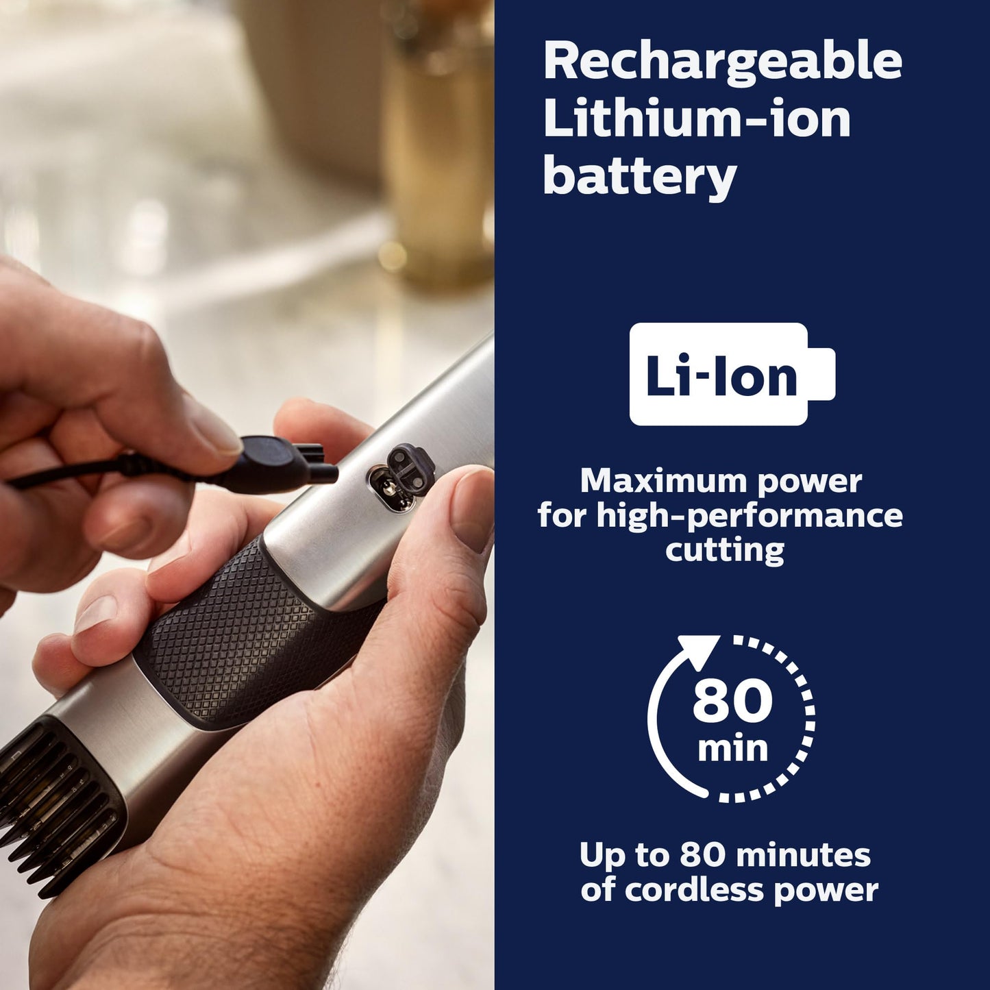 Philips Bodygroom Body & Intimate area Trimmer, Ultimate manscaping tool, removes short, long & thick hair in a single stroke with its 4 directional pivoting head. Skin protect technology, BG7025/15