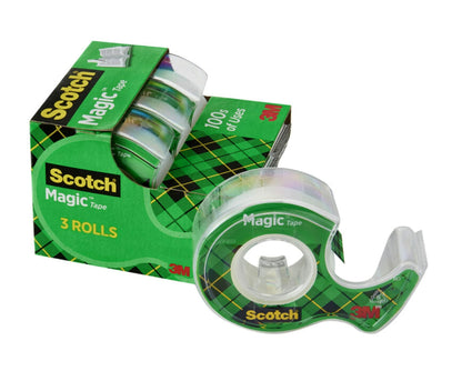 Scotch Tape Magic Tape, 19mm Wide x 25.4m, 8 Rolls, Office Tape